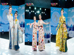Nhà thiết kế Hương Giang trình làng bộ sưu tập áo dài dáng xuân đón tết Nhâm Dần