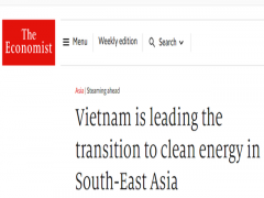 The Economist: Việt Nam dẫn đầu Đông Nam Á về chuyển đổi sang năng lượng sạch