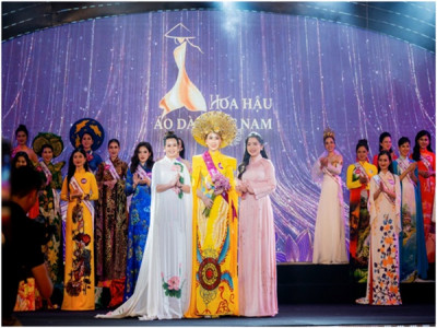 Hoa khôi Trần Nhật Anh đoạt danh hiệu Người đẹp thời trang Hoa hậu áo dài Việt Nam