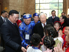 Tổng Bí thư Nguyễn Phú Trọng thăm, chúc Tết Đảng bộ, chính quyền và nhân dân Thủ đô