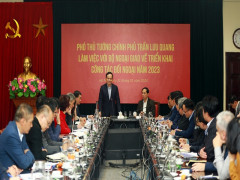Phó Thủ tướng Trần Lưu Quang làm việc với Bộ Ngoại giao