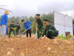 Đồn Biên phòng Bắc Sơn tổ chức trồng cây vì một biên giới xanh, hòa bình, hữu nghị