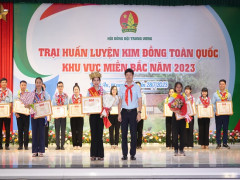 106 trại sinh đã hoàn thành xuất sắc chương trình của Trại Huấn luyện Kim Đồng toàn quốc năm 2023 khu vực Miền Bắc