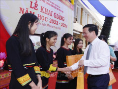 Chủ tịch nước Võ Văn Thưởng dự khai giảng tại Trường PT dân tộc nội trú tỉnh Gia Lai