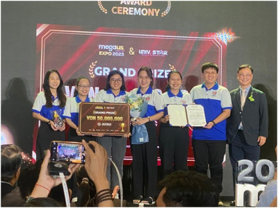 Sinh viên Khoa Công nghệ Hóa học và Thực phẩm trường Đại học Sư phạm Kỹ thuật Tp. Hồ Chí Minh đạt giải nhì cuộc thi univ.star – ý tưởng khởi nghiệp toàn cầu năm 2023