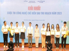 Sinh viên trường Đại học Sư phạm Kỹ thuật Tp. Hồ Chí Minh đạt giải nhất cuộc thi “công nghệ chế biến sau thu hoạch” năm 2023