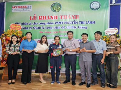 Bắc Giang: Khánh thành nhà nhân ái cho công nhân vệ sinh môi trường Nguyễn Thị Lành