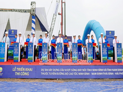 Nam Định triển khai thi công cầu vượt sông Đáy gần 1.500 tỉ đồng