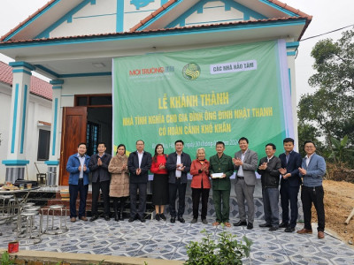 Tạp chí Môi trường và Đô thị Việt Nam tổ chức khánh thành nhà tình nghĩa cho hộ nghèo tại Hà Tĩnh