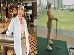 Hoa hậu Thu Hoài tập gym, yoga còn thêm đam mê golf, bảo sao sắc vóc khiến dân tình ngưỡng mộ