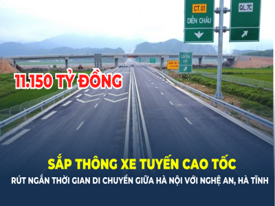 Sắp thông xe 30km tuyến cao tốc nối Hà Nội với Nghệ An, Hà Tĩnh