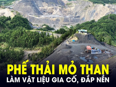 Phế thải của một ngành công nghiệp tại Quảng Ninh sẽ được sử dụng làm vật liệu gia cố, đắp nền công trình