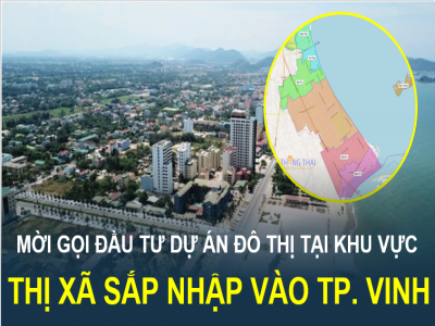 Nghệ An tìm nhà đầu tư dự án đô thị gần 900 tỉ tại thị xã ven biển sắp được sáp nhập vào TP. Vinh