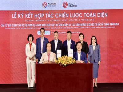Phát Đạt và Realty Holdings ký cam kết bán và mua toàn bộ sản phẩm dự án: Khu nhà ở phức hợp cao tầng Thuận An 1 & 2 (Bình Dương) và Khu đô thị Bắc Hà Thanh (Bình Định)